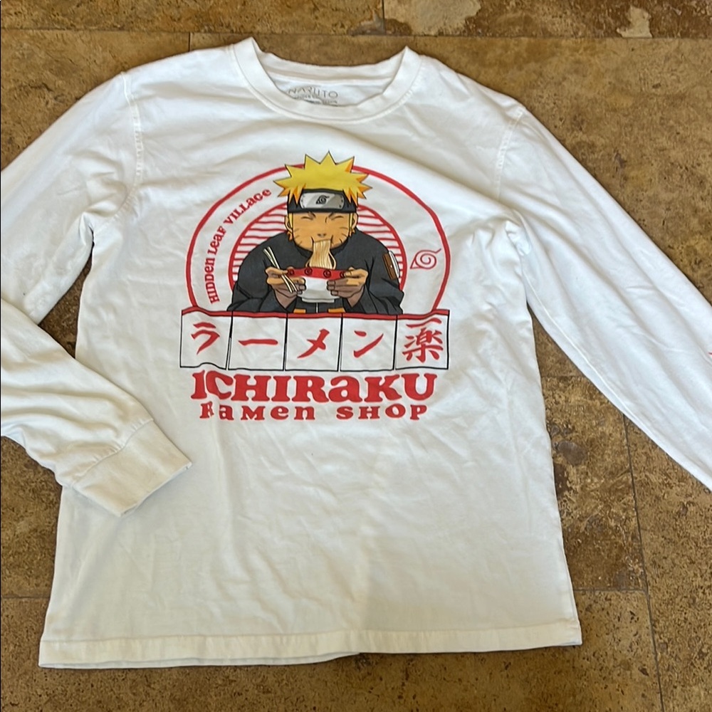 Ichiraku Ramen Shop White Long Sleeve Tee
